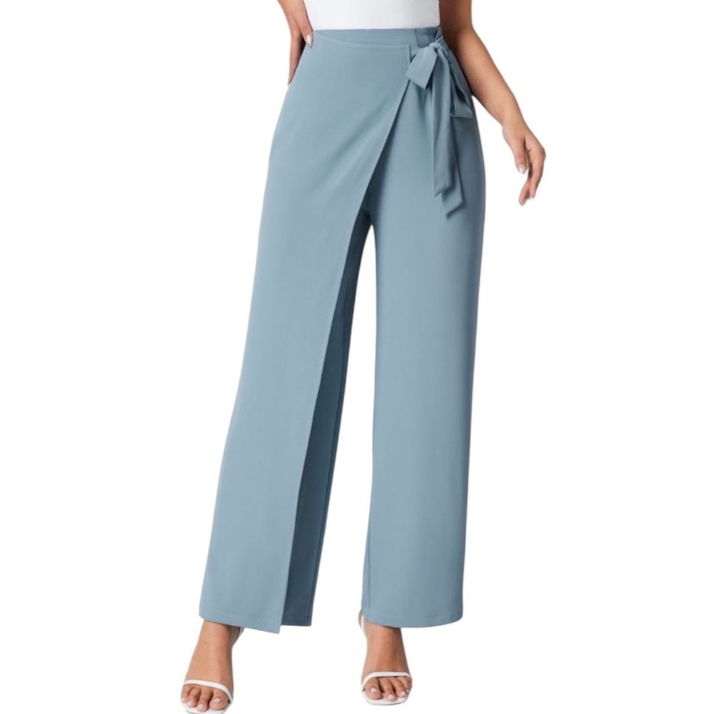 Halara Women Small Flex High Waisted Tie Side Wide Leg Work Forget‎ Me Not Pants